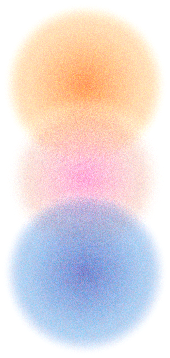 Dreamy Gradient Triple Overlapping Circles in Soft Colors